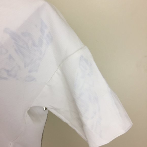 NWOT TOPSHOP White Silver Studded Back Dolman Short Sleeve Shirt - Picture 10 of 14